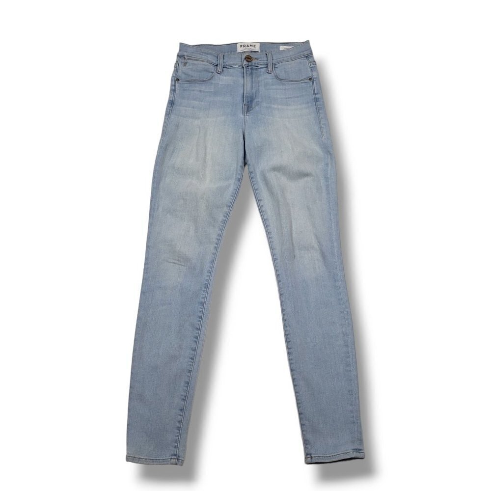 Frame Le High Skinny Jeans Womens 25 Light Wash‎